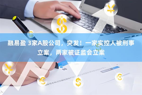 融易盈 3家A股公司，突发！一家实控人被刑事立案，两家被证监会立案