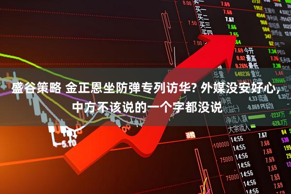盛谷策略 金正恩坐防弹专列访华? 外媒没安好心, 中方不该说的一个字都没说