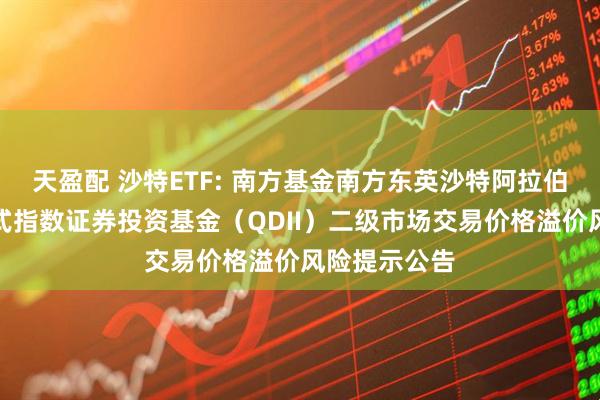 天盈配 沙特ETF: 南方基金南方东英沙特阿拉伯交易型开放式指数证券投资基金（QDII）二级市场交易价格溢价风险提示公告